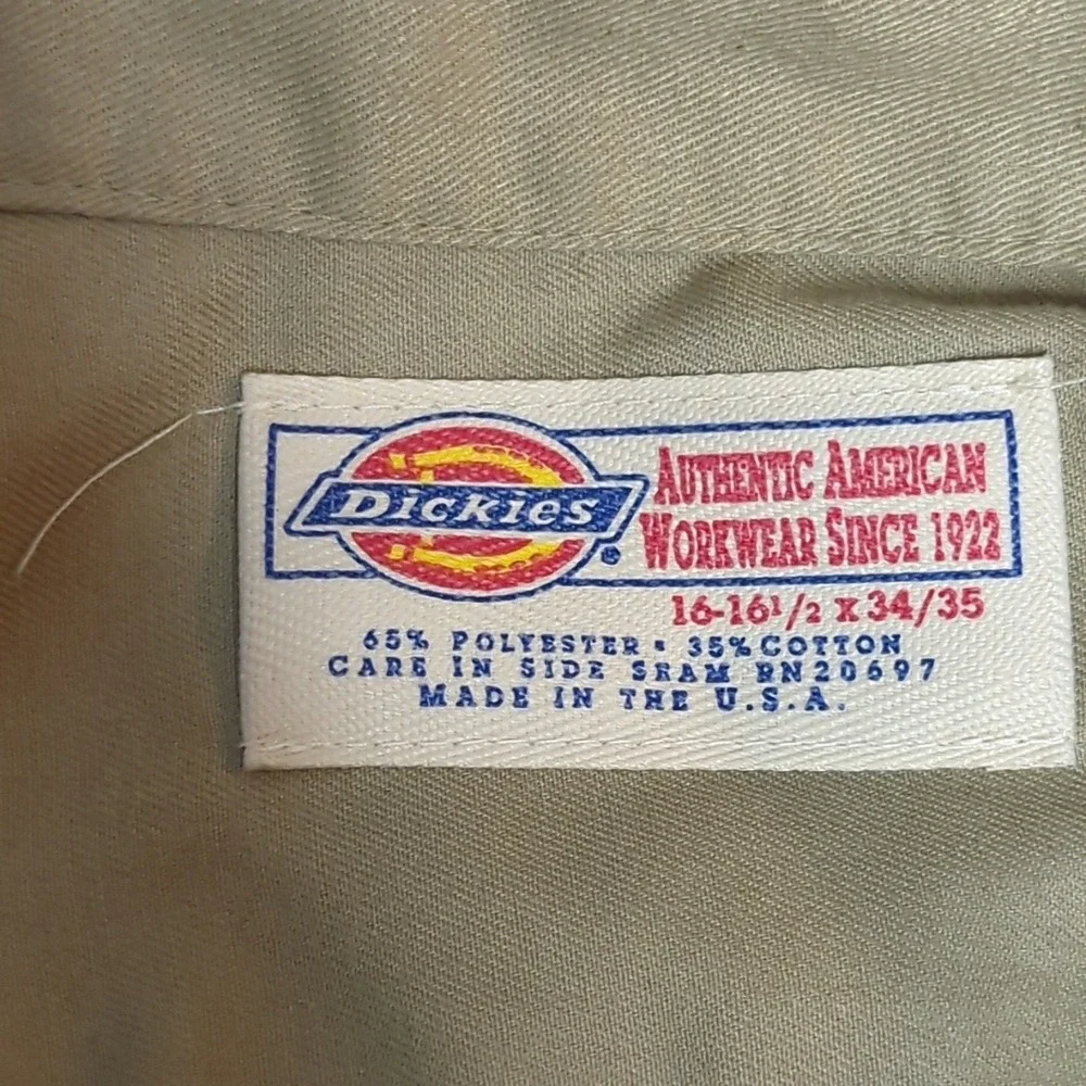 Vintage Dickies Authentic American Workwear Shirt Mens‎ XL Pockets Utility USA